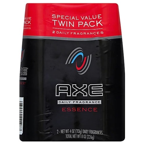 Axe Body Spray Deodorant Essence - 4.0 Oz - Twin Pack - Total Of 8.0 Oz