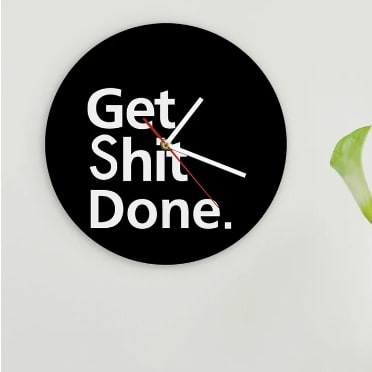Get Shit Done Branded Wall Clock