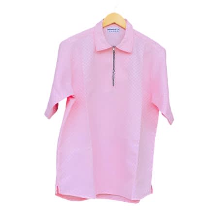 Pink Patterned Polo Shirt