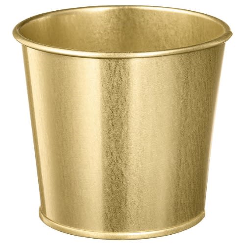 Daidai Plant Pot/pen/accessories Holder 9cm, Brass By Ikea