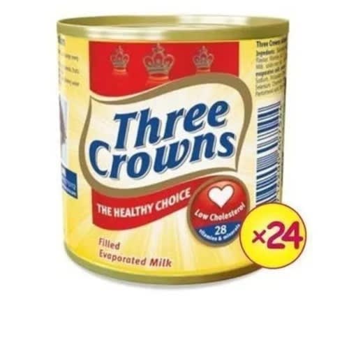 Three Crowns Evaporated Milk - 160g X 24