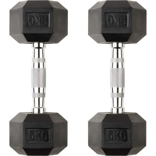 Hex 5kg Dumbbells