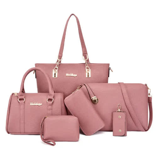Ladies Handbag / Women Handbag Set - Pink