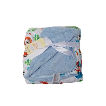 Plush  Baby Blanket  - Blue