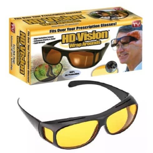 Hd Vision Wrap Around Night Driving Glasses