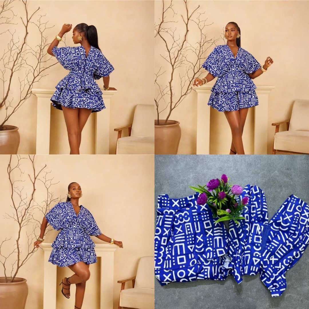 Beautiful ladies Ankara gown Different print