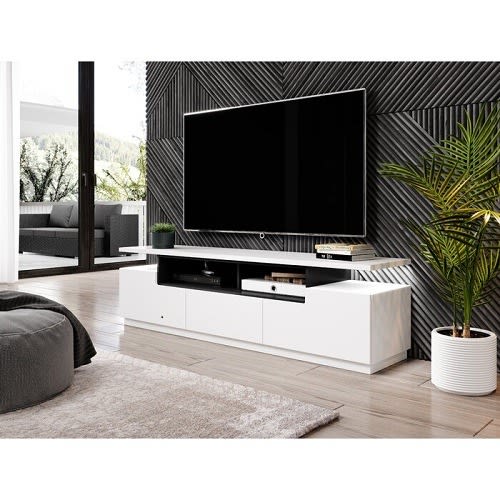 Nicks.tv Stand For Tvs Up To 78" - White/Black