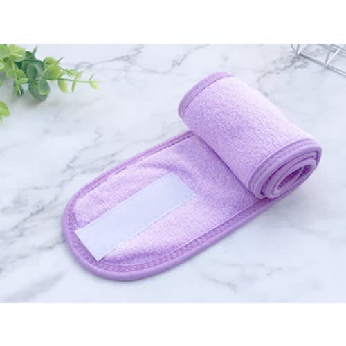 Spa Headband - Shower Bath  Yoga Facial Headband - Purple