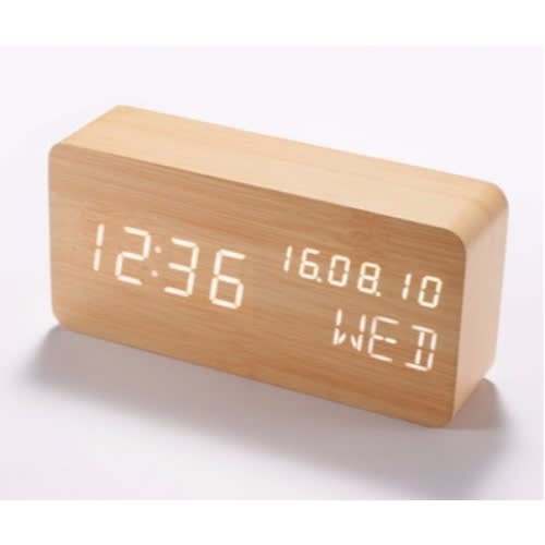LED Wooden Digital Table Clock