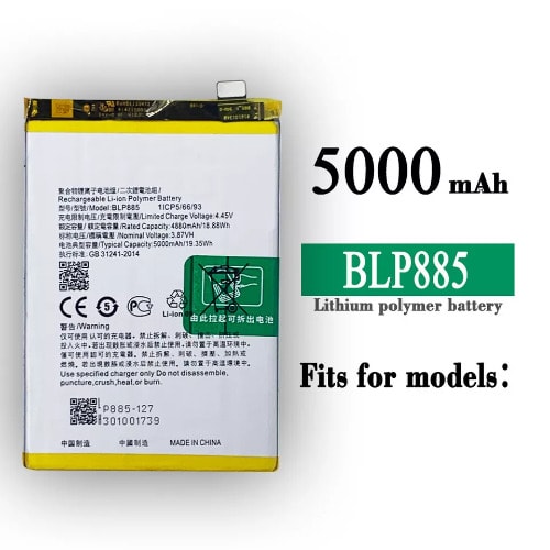 Replacement Battery For Oppo A76 Blp885