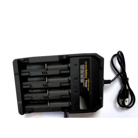 Usb Rechargeable 4 Slot Li-ion Battery  Charger