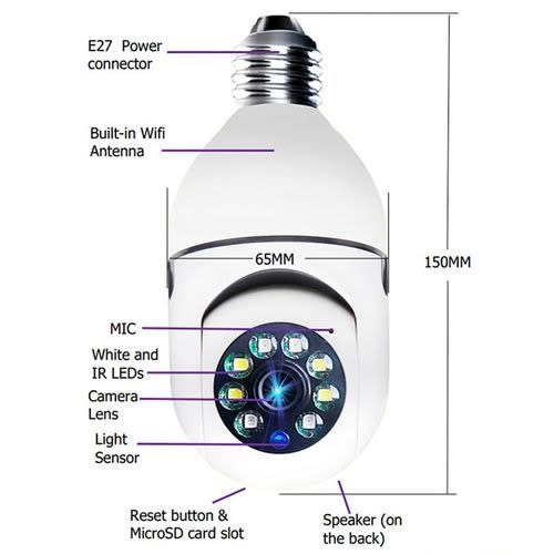 Indoor Wifi Ptz Bulb Camera With Internet Access With Day And Night Vision