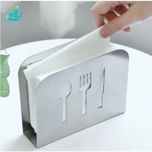 Stainless Steel Napkin Serviette Holder - Silver