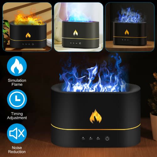 3D Flame Aroma Humidifier - Aroma Diffuser Mist Home Decor - 240ml