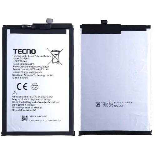 Replacement Battery For Tecno Spark 6 Air
