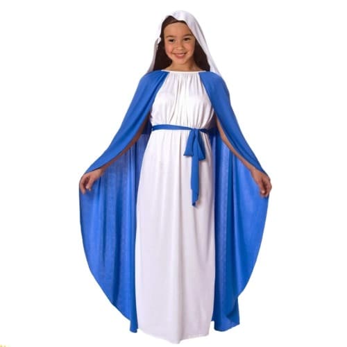 Kids Mary Nativity Fancy Dress Costume - Large Size