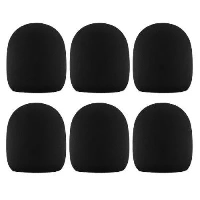 Microphone Cover - 6 Pcs - Black
