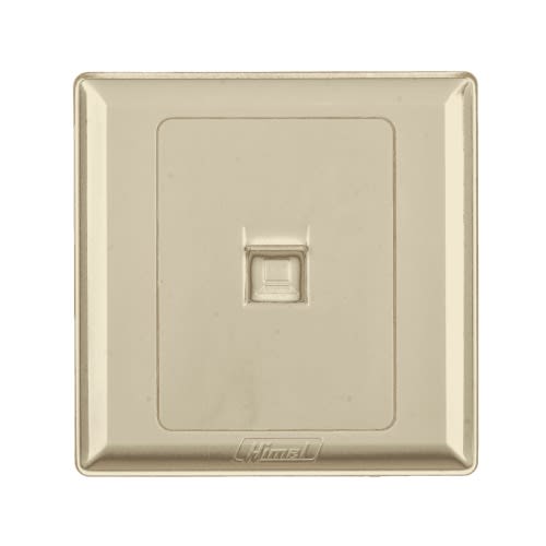 Himel Data Socket, Advanced Series, 1 Gang, Rj45, 8-pin, Gold || HWDA1DSG