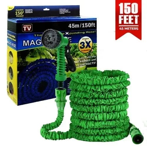 Magic Hose - Expandable Flexible Plastic Hose With Spray Gun - 45m - 150ft