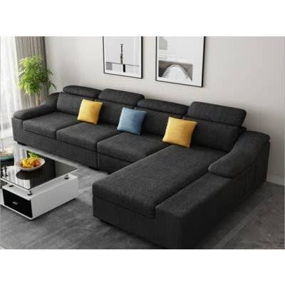 Bristol L-Shape Living room Sectional Sofa - Black