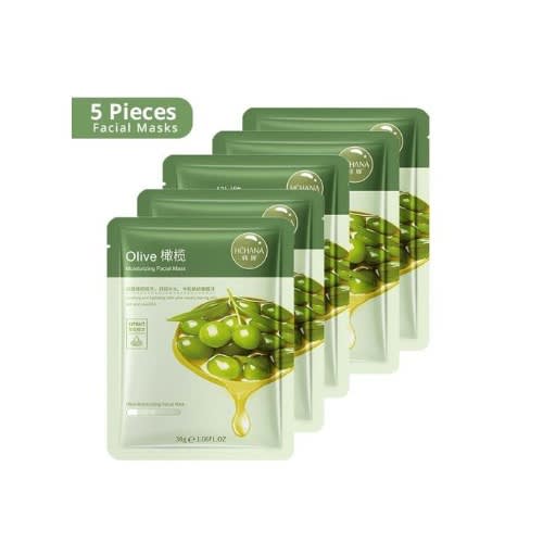 Olive Face Mask & Anti Wrinkle Moisturizing Skin Care - 5pcs - 30g