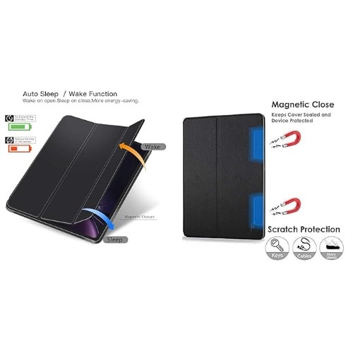 Leather Smart Flip Case Cover With Pen Holder Compatible With Ipad Pro 11 Inch