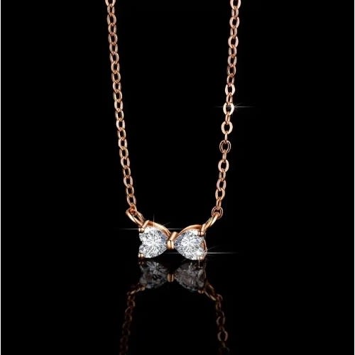 Macy Bow Moissanite Necklace