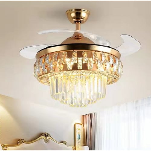 Chandelier With Ceiling Fan And Remote-50w