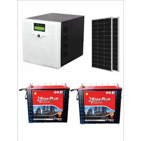 Afripower 2kva Inverter System With 2 Units 220Ah Star Plus Tubular Battery & 4 Solar Panels