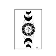 Sun Moon Temporary Tattoo Stickers