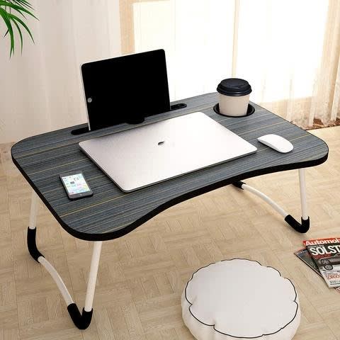 Multifunctional Laptop And Reading Foldable Table - Black
