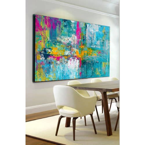 Multicolour Abstract Canvas - 140cm X 100cm