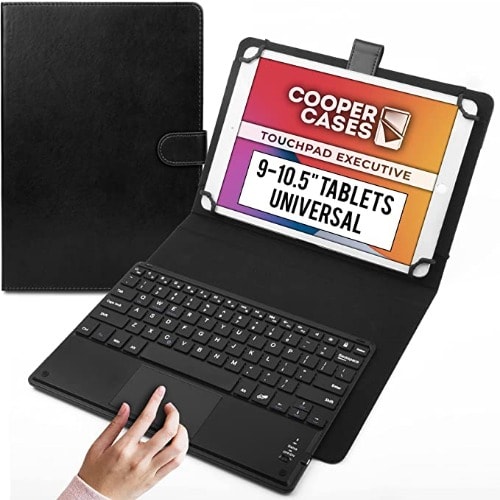 Touchpad Wireless Bluetooth Keyboard Case For 9 - 11" Tablets