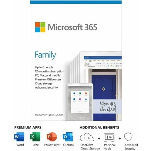 Office 365 Family Up To 6 Users 1 Year License