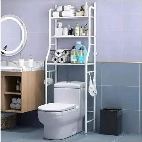 Over Toilet Bathroom Storage Rack Shelf Organizer / Space Saver - 3 Tier