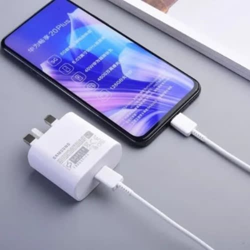 Type-c Super Fast Charger For Samsung S22 Ultra S22+ S21 Note20 - White - 45W