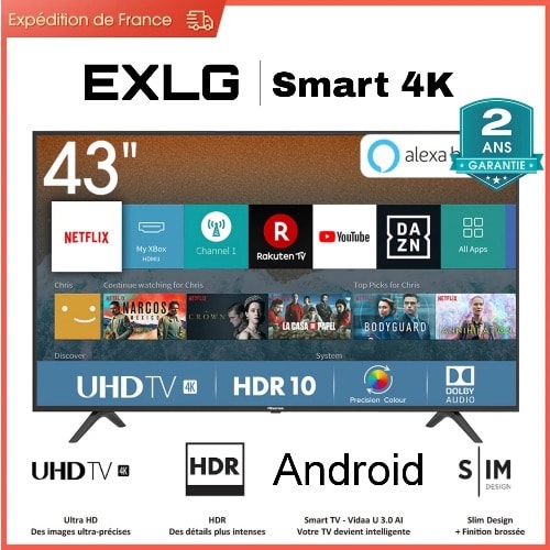 EXLG Android Smart Tv - 43”