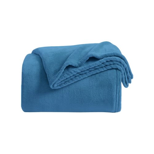 Noon Queen Size Extra Soft Fleece 310 Gsm Blanket - 150 X 200 Cm - Blue