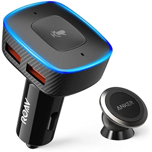 Roav Viva With Car Mount, By Anker, Alexa-enabled 2-port Usb Car Charger For In-car