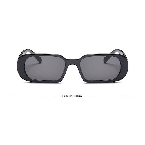 Vintage Oval Sunglasses - Black