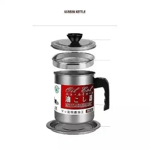 Stainless Steel Oil Filter And Storage Container - 1.4L