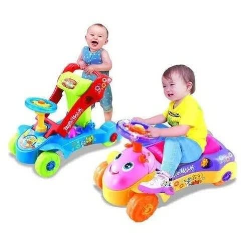 Multifunctional 2 In 1 Educational Walker  Baby Ride On Car