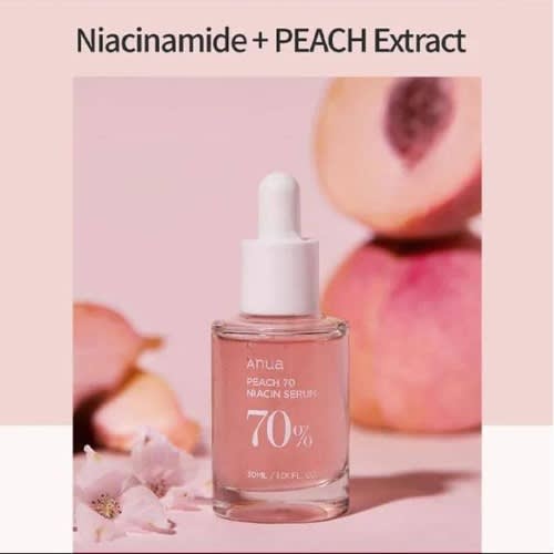 Anua -peach 70 Niacinamide Brightening Hydrating Face Serum - 30ML