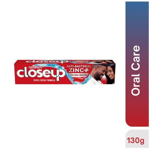 Closeup Anti-bacterial Zinc Triple Fresh Formula Toothpaste 130g X3