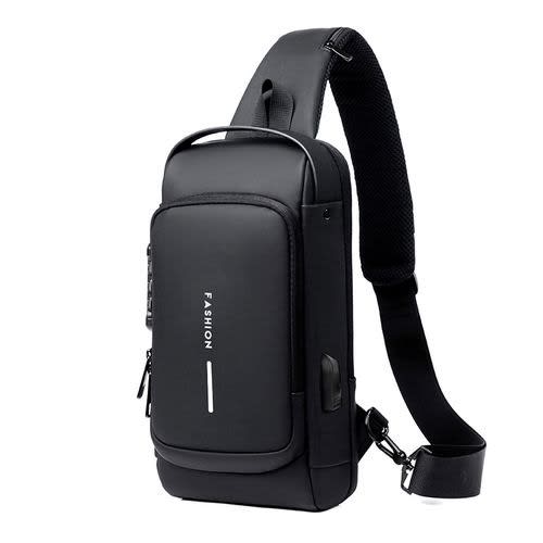 Lightweight Anti-theft Crossbody Chest Bag With Usb Charging Port - 31cm x 16cm x 9cm