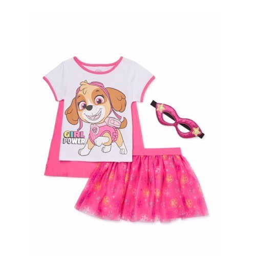 Paw Patrol Baby Girl Tshirt With Cape, Skirt & Mask 3pcs