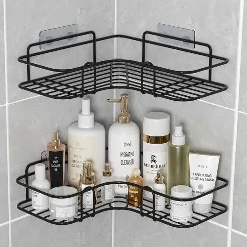 Non-rust Bathroom Storage Shelf Rack Holder - 2pcs