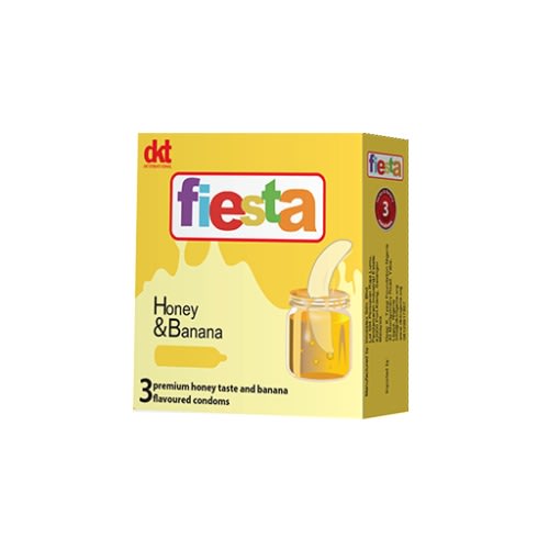 Fiesta Honey & Banana Condoms 3's X 12 Packs