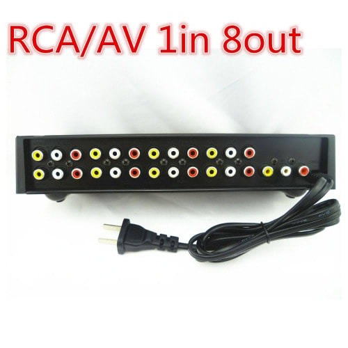 8 Port Video & Audio Av Splitter