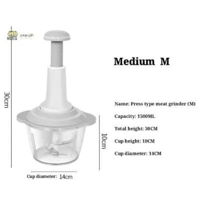 Food Processor Manual Blender Grater - 1500ml